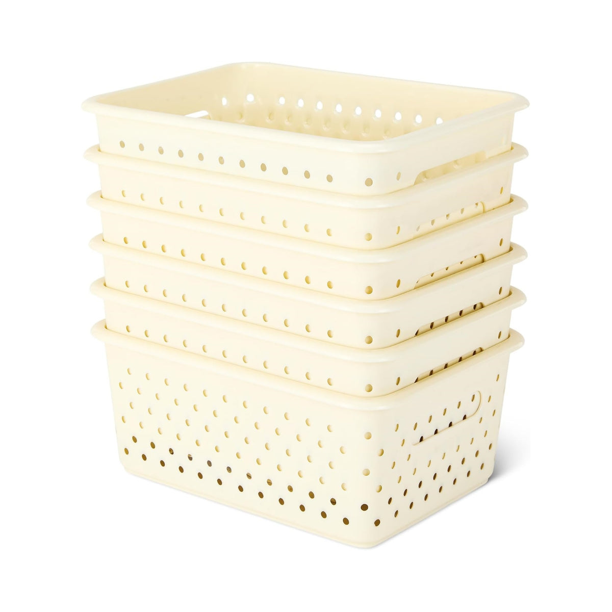 Plastic Storage Baskets (pack of six)