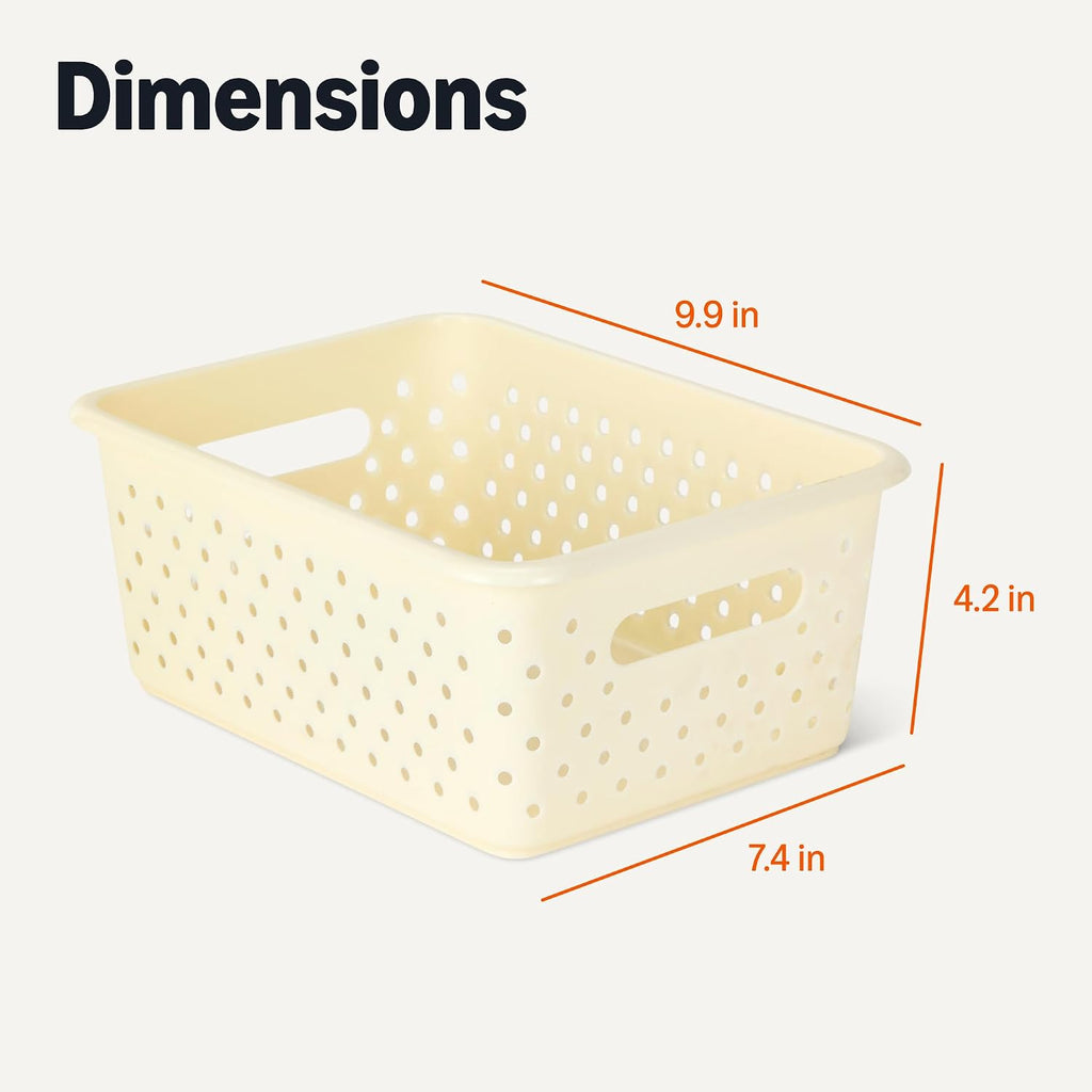 Plastic Storage Baskets (pack of six)