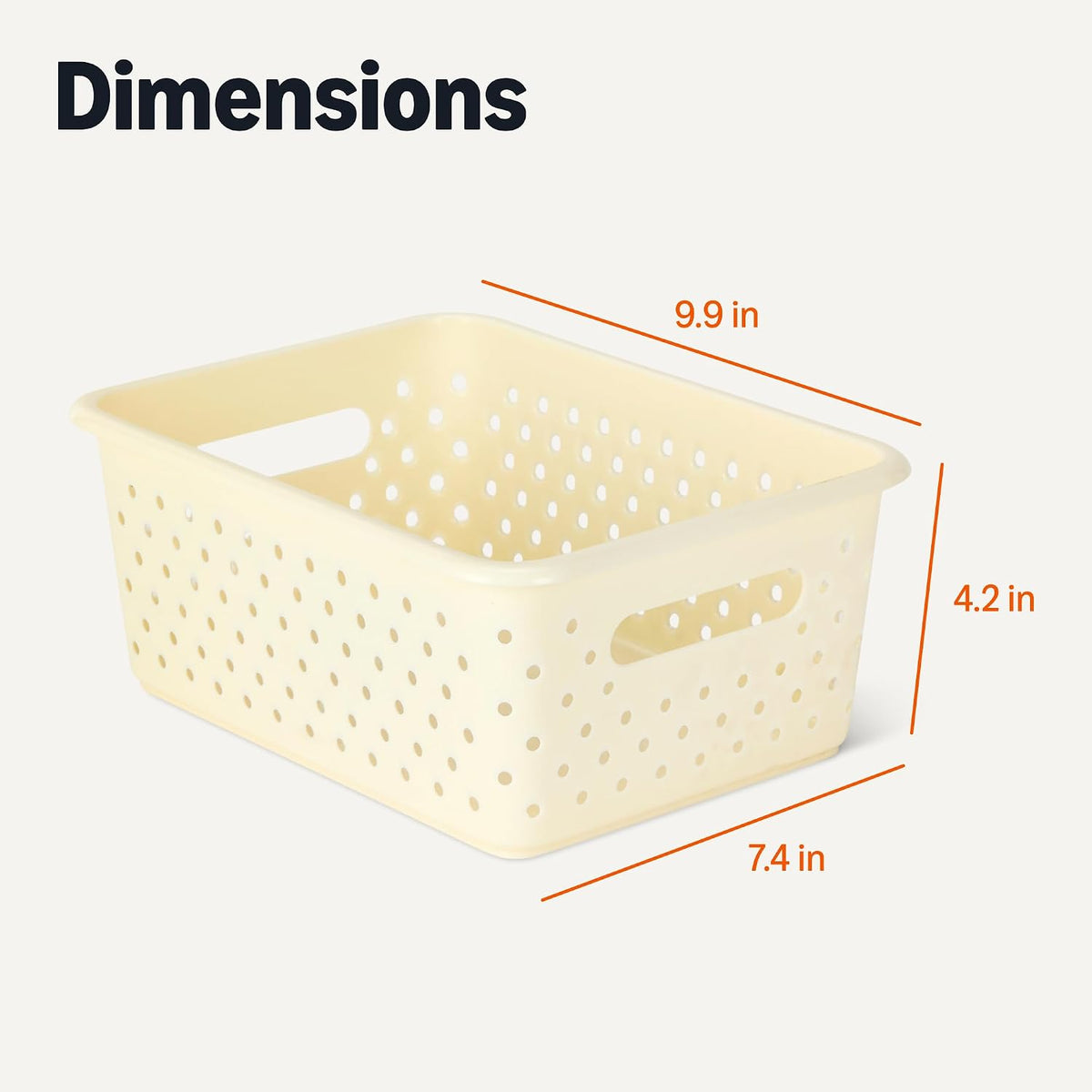 Plastic Storage Baskets (pack of six)