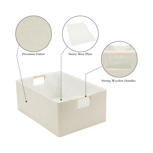 Foldable Fabric Storage Basket for Shelves