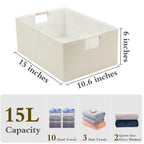 Foldable Fabric Storage Basket for Shelves