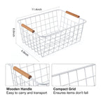 Wire Basket 4 Pcs Metal Wire Storage