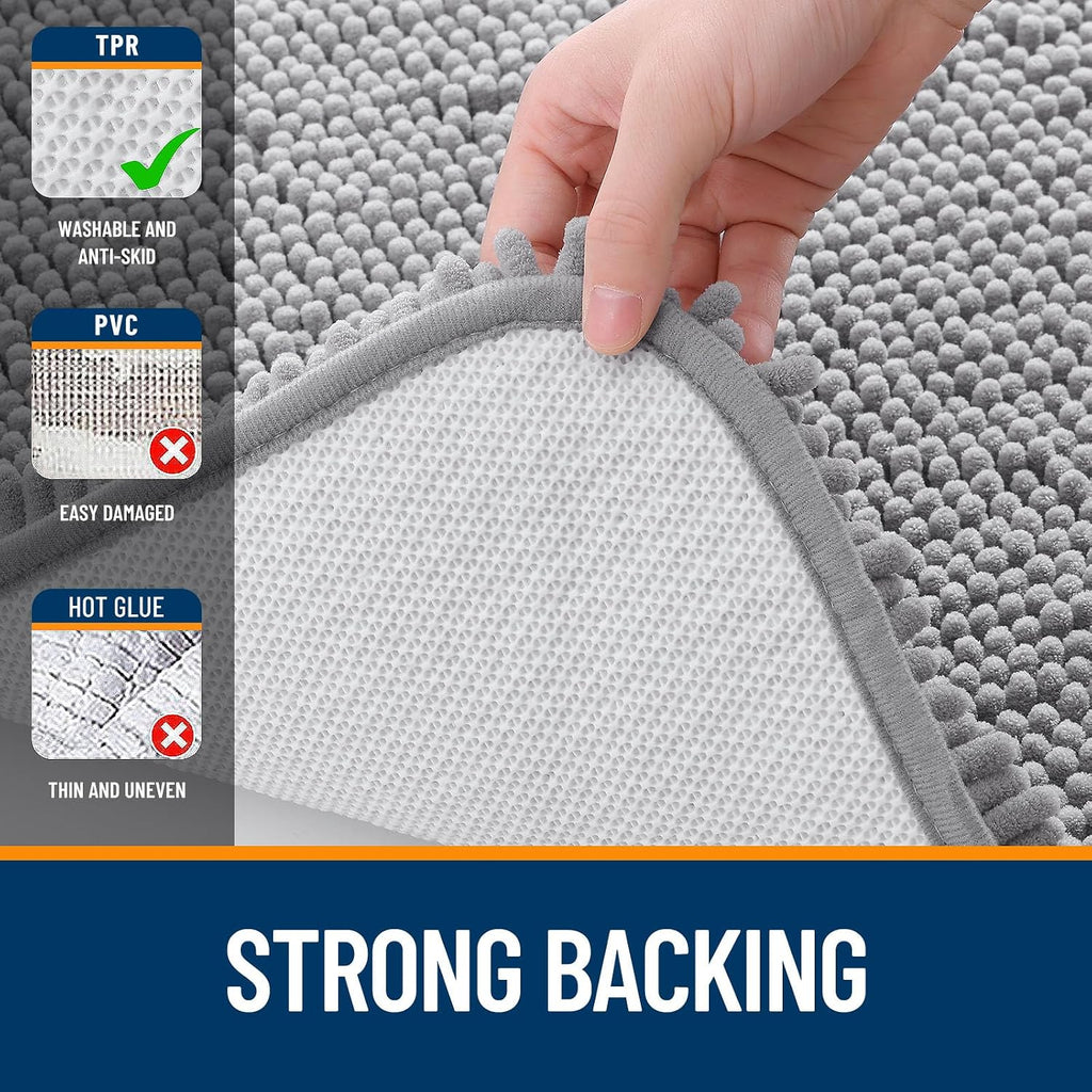 Extra Soft Absorbent Chenille Bath Rugs