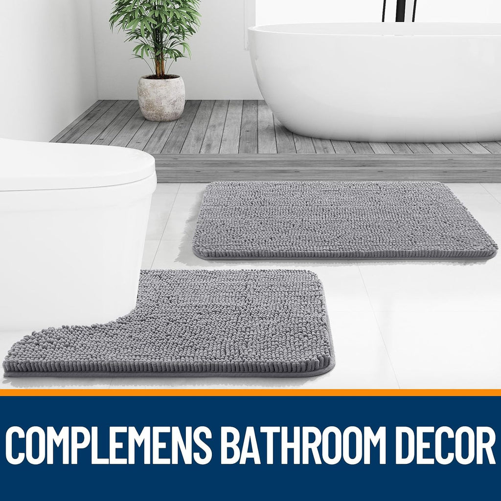 Extra Soft Absorbent Chenille Bath Rugs