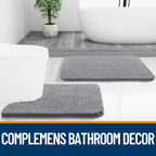 Extra Soft Absorbent Chenille Bath Rugs