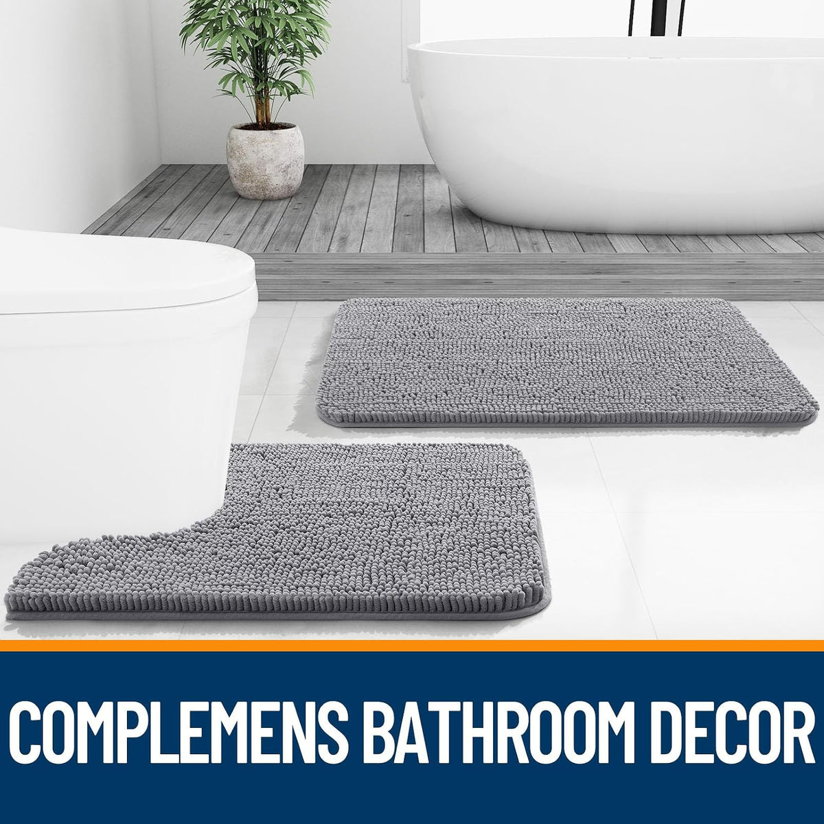 Extra Soft Absorbent Chenille Bath Rugs