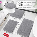 Extra Soft Absorbent Chenille Bath Rugs